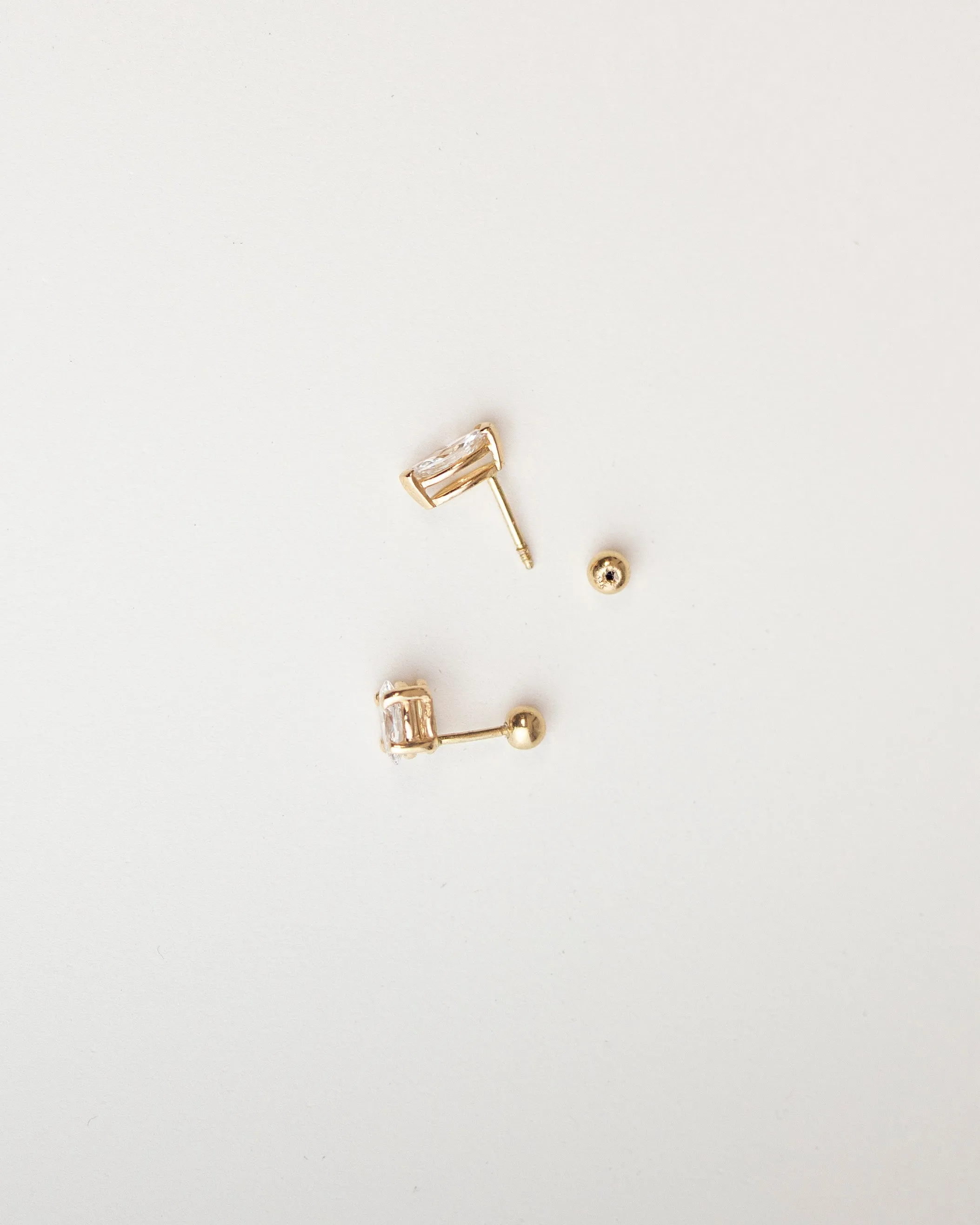 Diamond screw back earrings