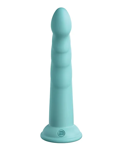 Dillio Platinum 7; Slim Seven Silicone Dildo - Teal