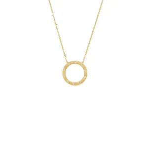 Dunes Diamond Small Circle Necklace in 18k Yellow Gold, 16-18in