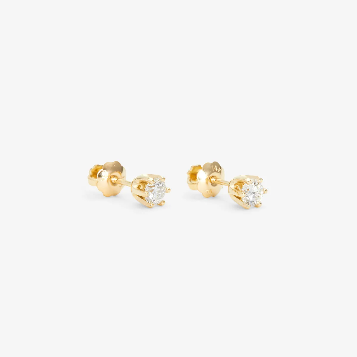 E1903W | 3.5mm White Diamond Studs