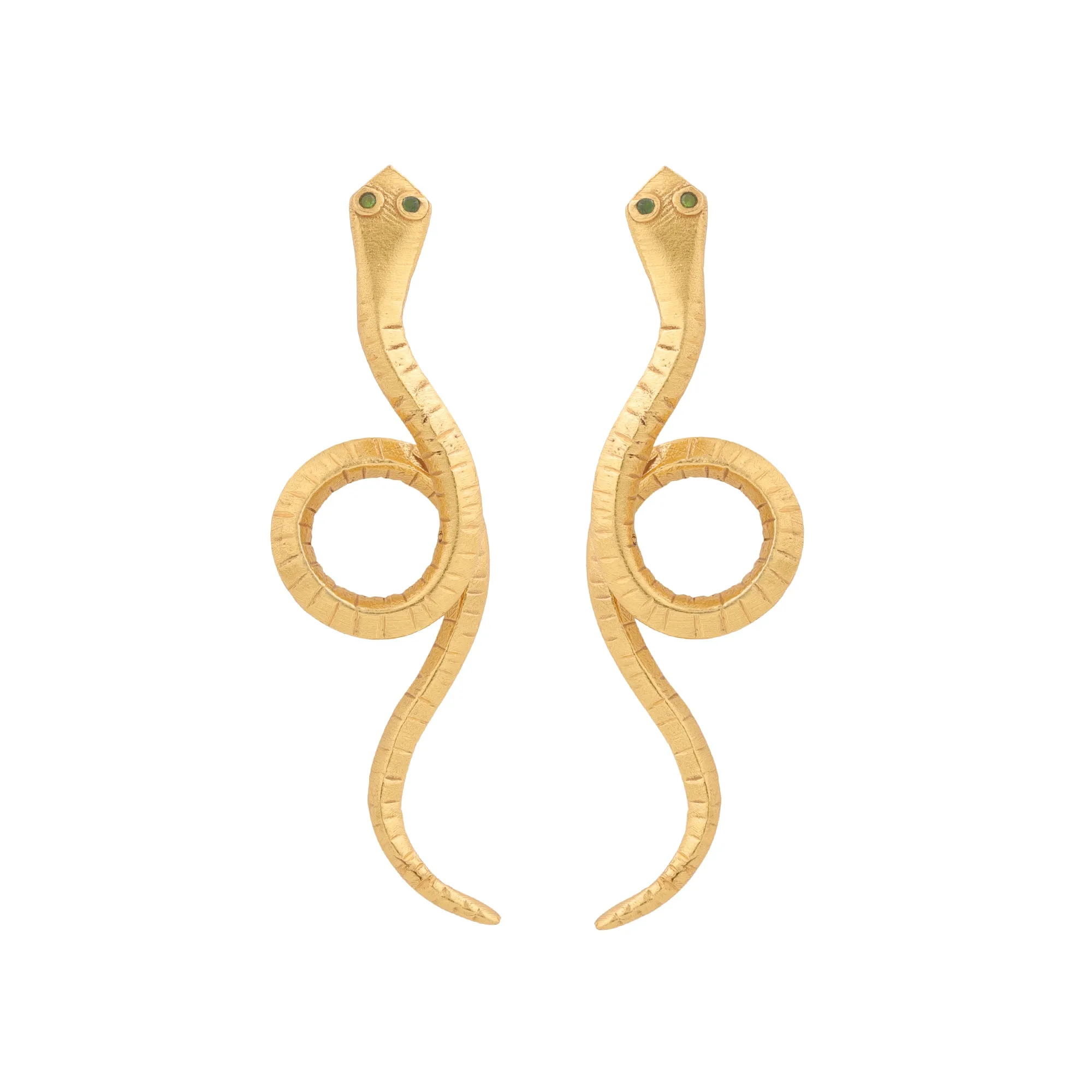 Earrings - Coiled Serpentine