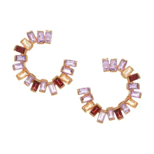 Earrings  - Open Gemstone Hoops