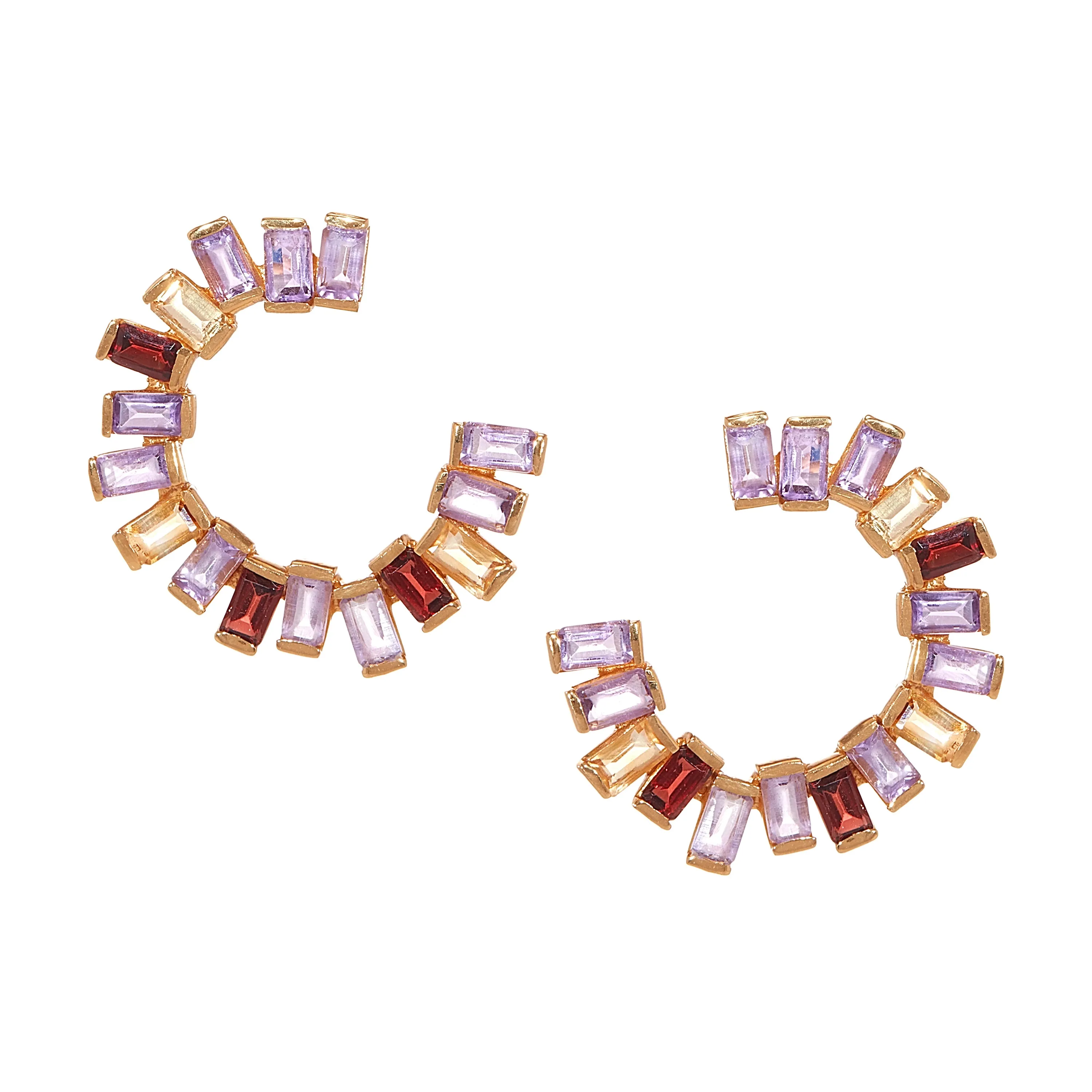 Earrings  - Open Gemstone Hoops