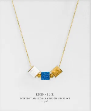 EDEN   ELIE Everyday Adjustable Length Necklace - royal blue