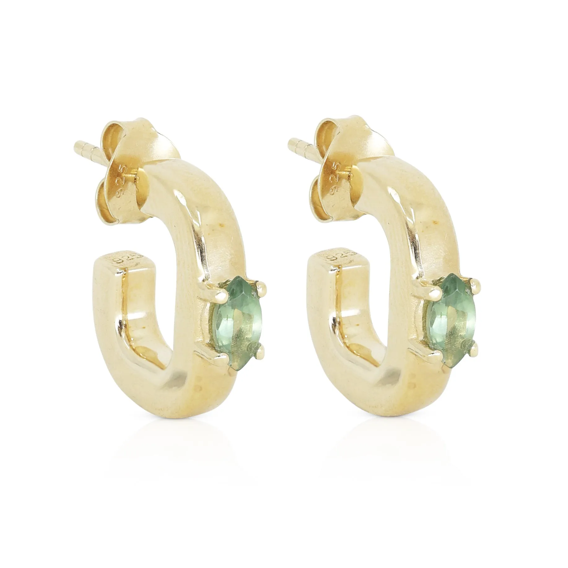 Elodie Apatite Gold Hoops