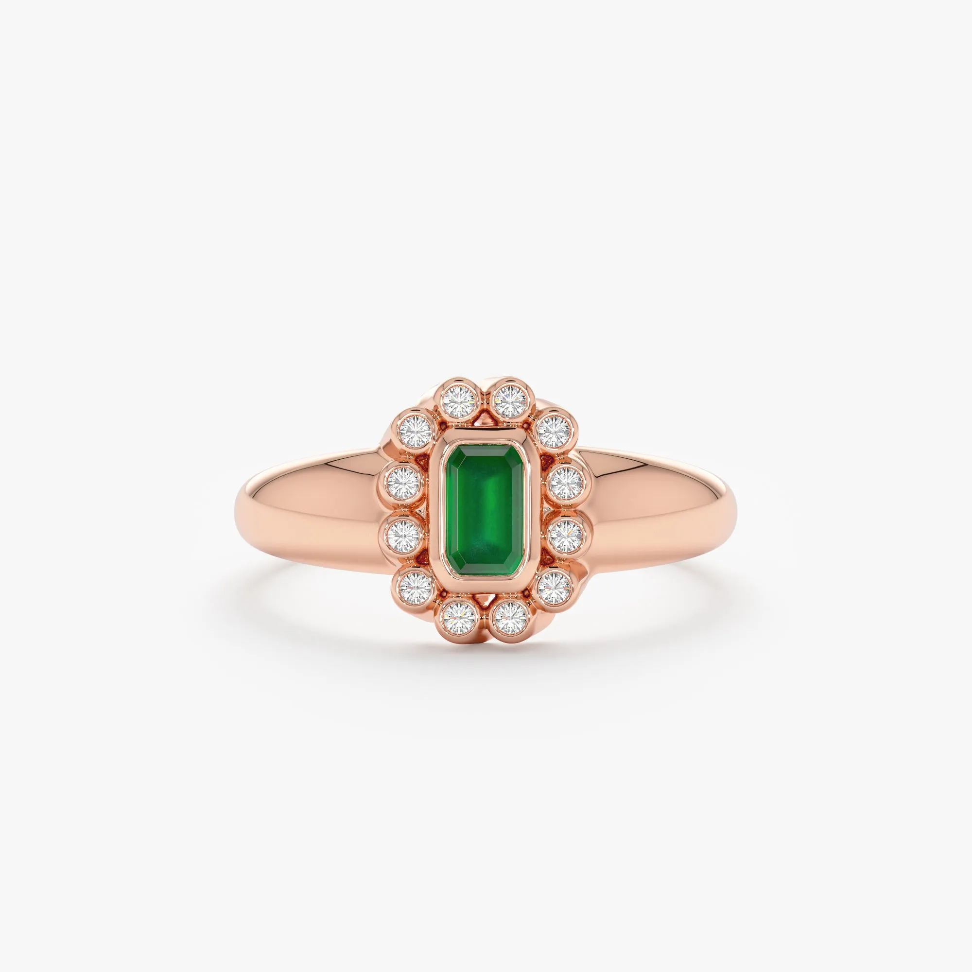 Emerald and Diamond Vintage Ring, Florence