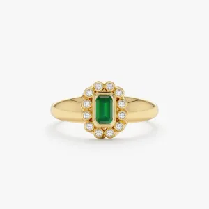 Emerald and Diamond Vintage Ring, Florence