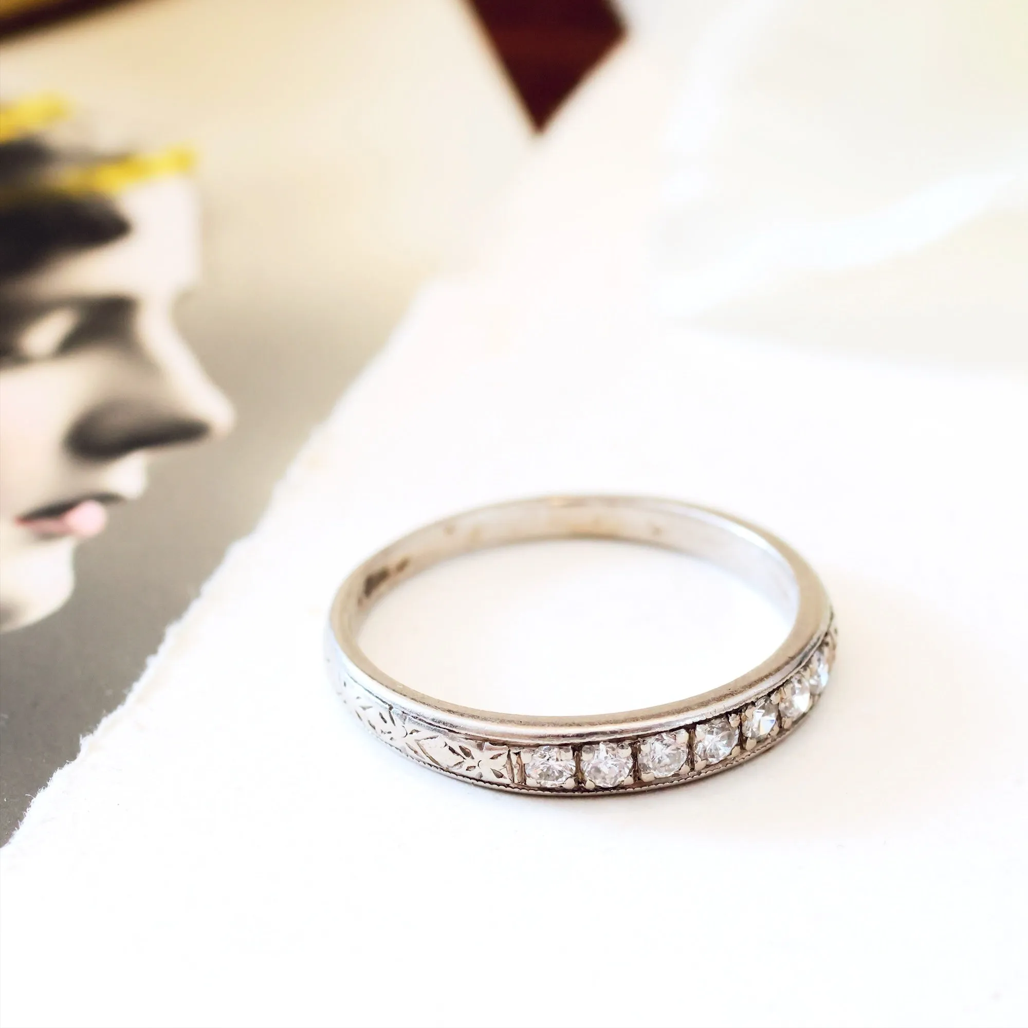 Enchanting Platinum Diamond Half Eternity Ring