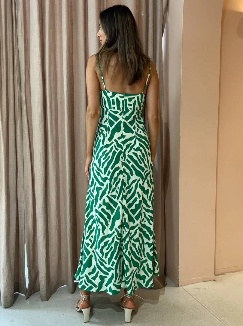 Faithfull the Brand San Paolo Midi Dress in Tulli Green