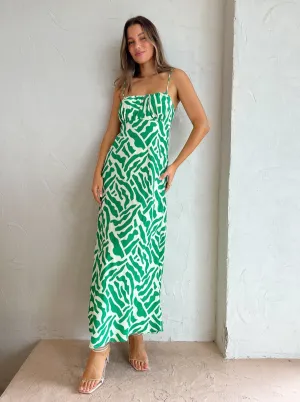 Faithfull the Brand San Paolo Midi Dress in Tulli Green