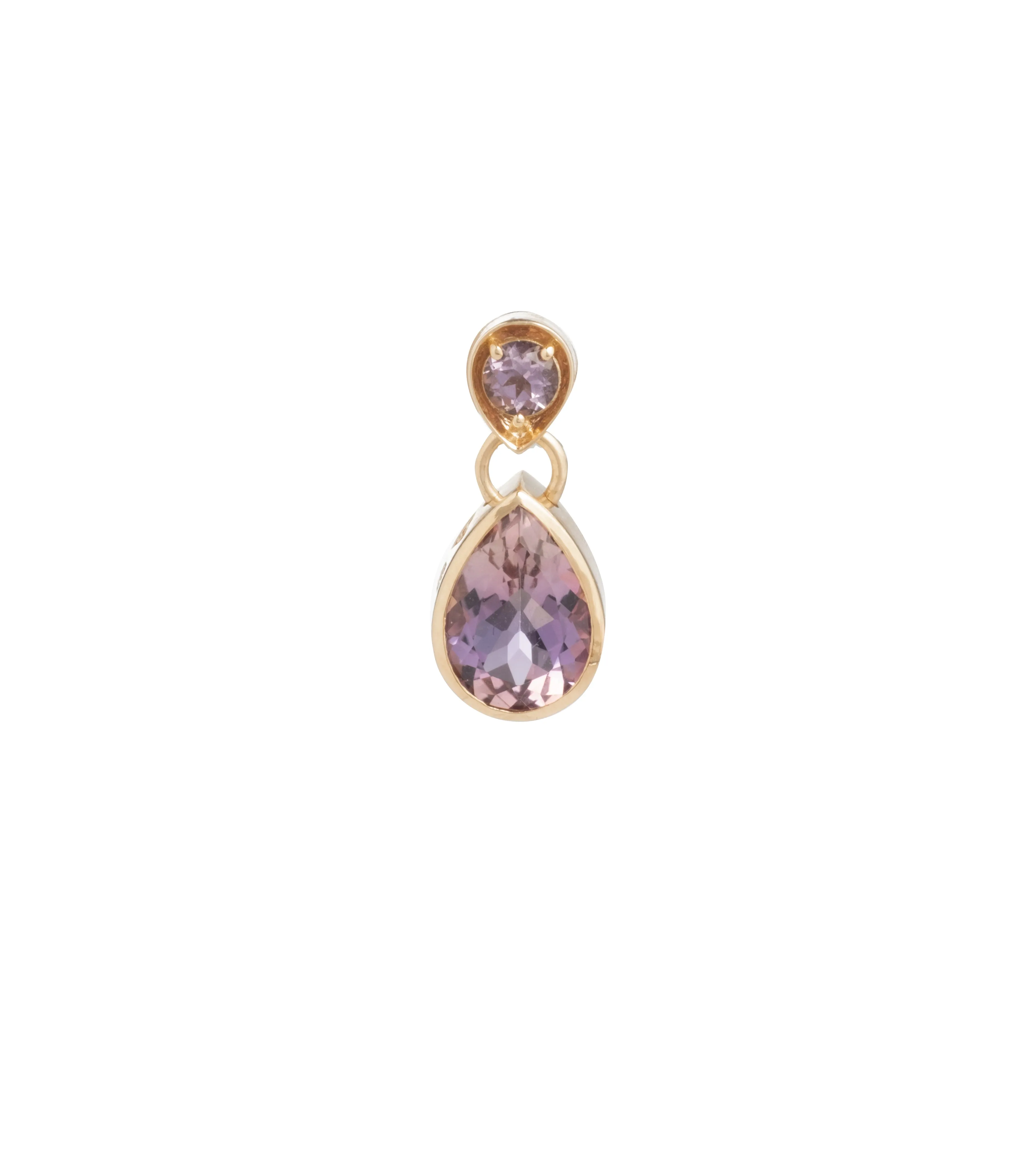 Forever & Always a Pair – Love : Ametrine & Amethyst Gemstone Double Drop Earring