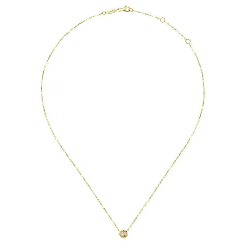 Gabriel & Co. 14k Yellow Gold Bujukan Diamond Necklace