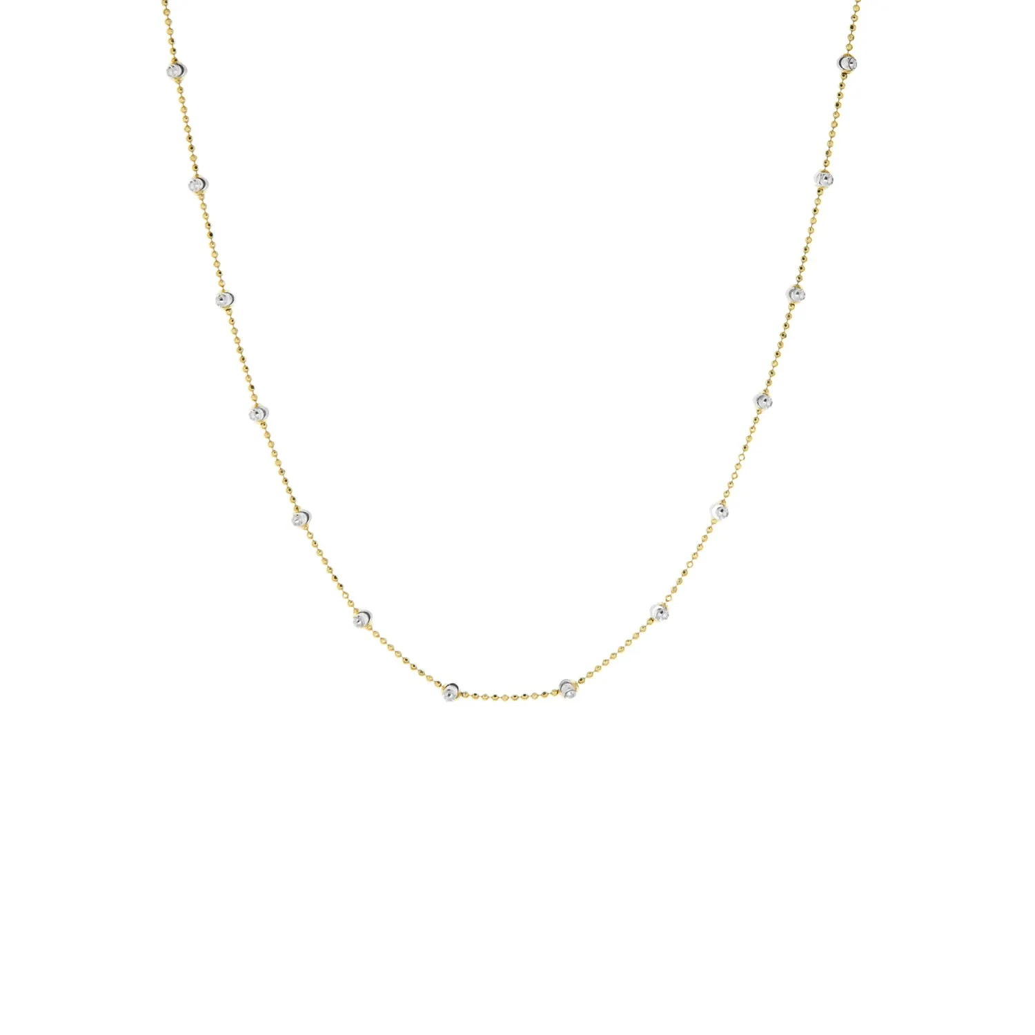 gold plated textured beaded necklace