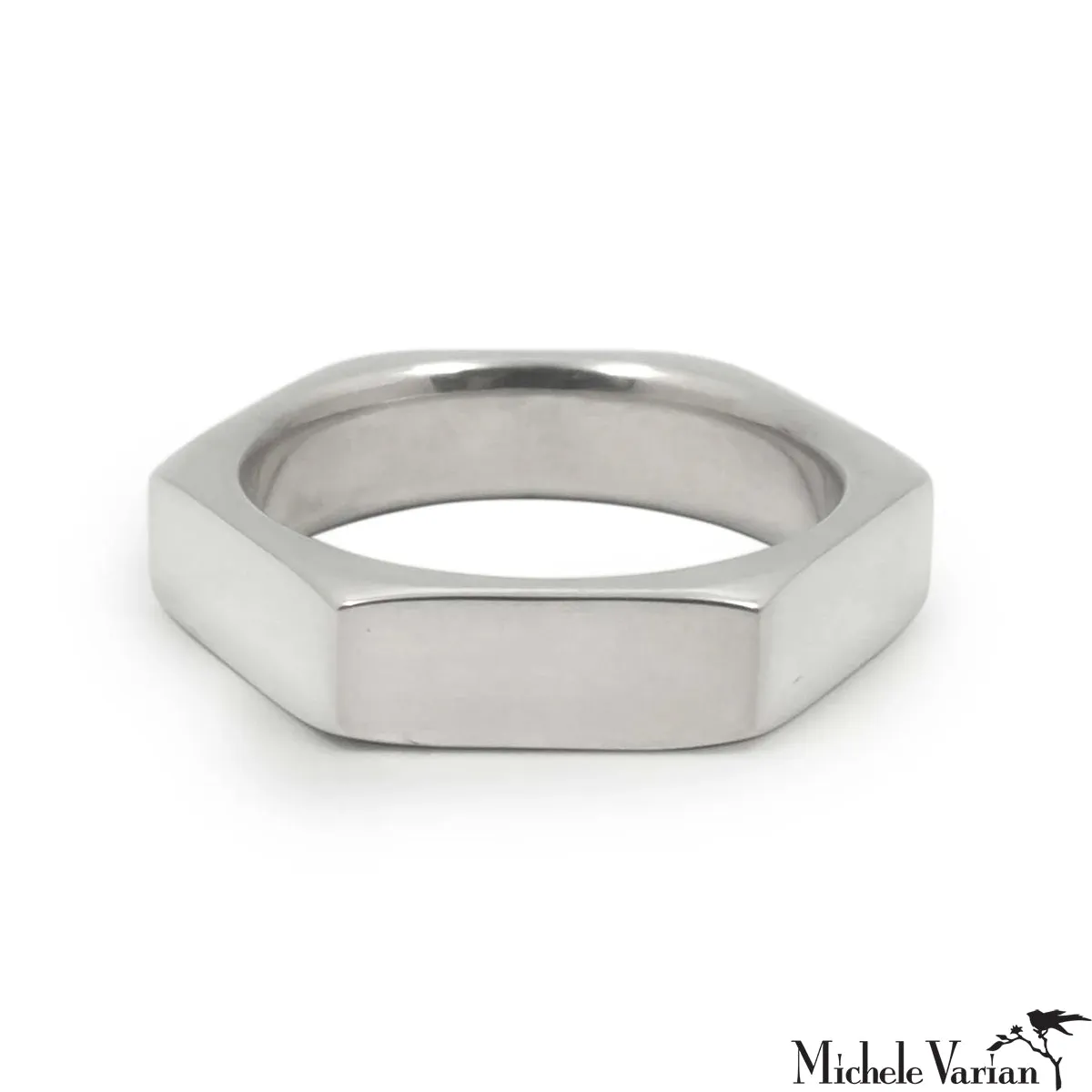 Hex Ring Silver