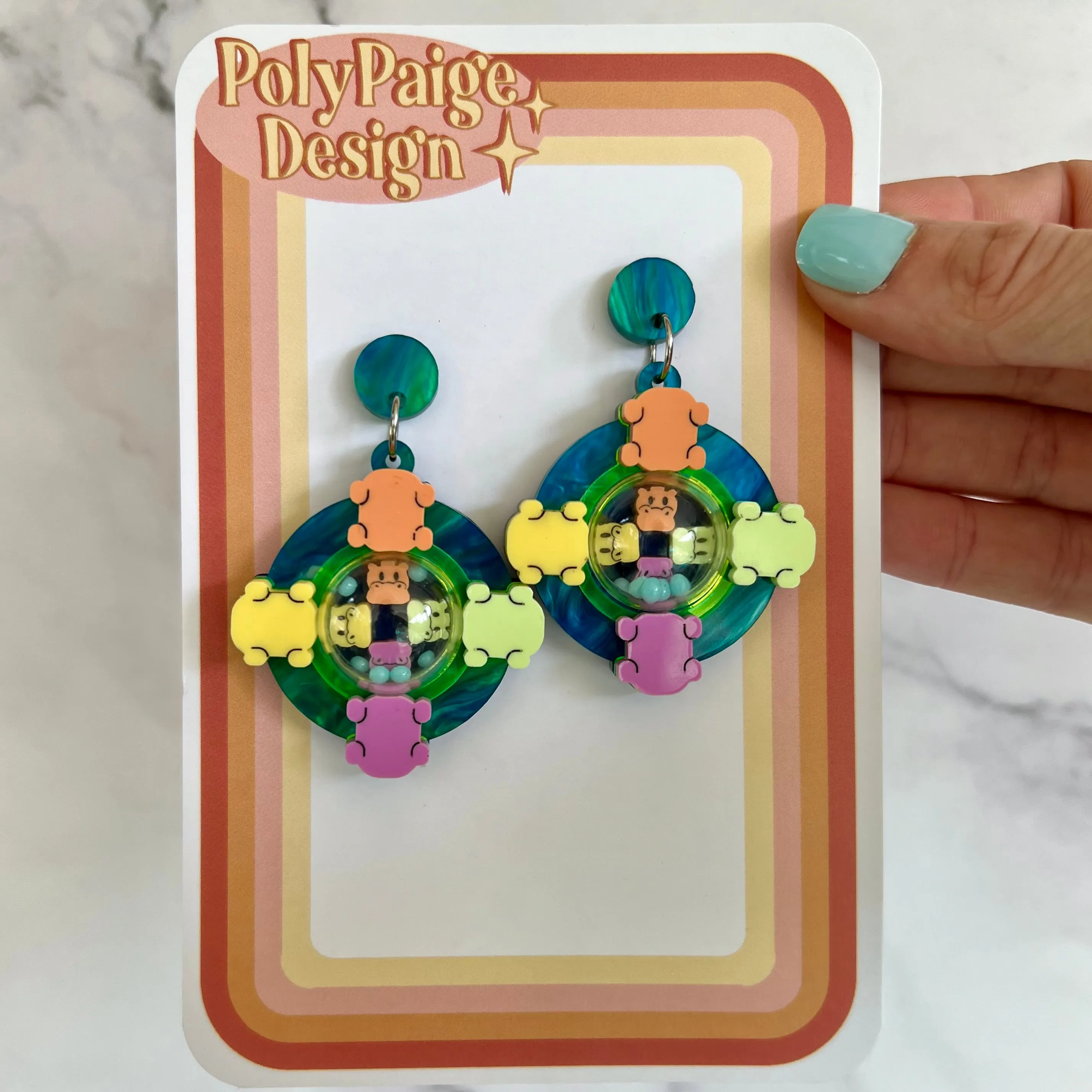 Hippo Game Earrings (Interactive!)