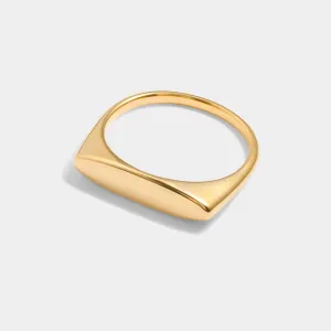 Katie Loxton Signet Waterproof Gold Ring Small (L)