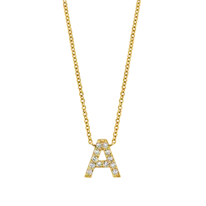 Kids Diamond Pave Letter Necklace