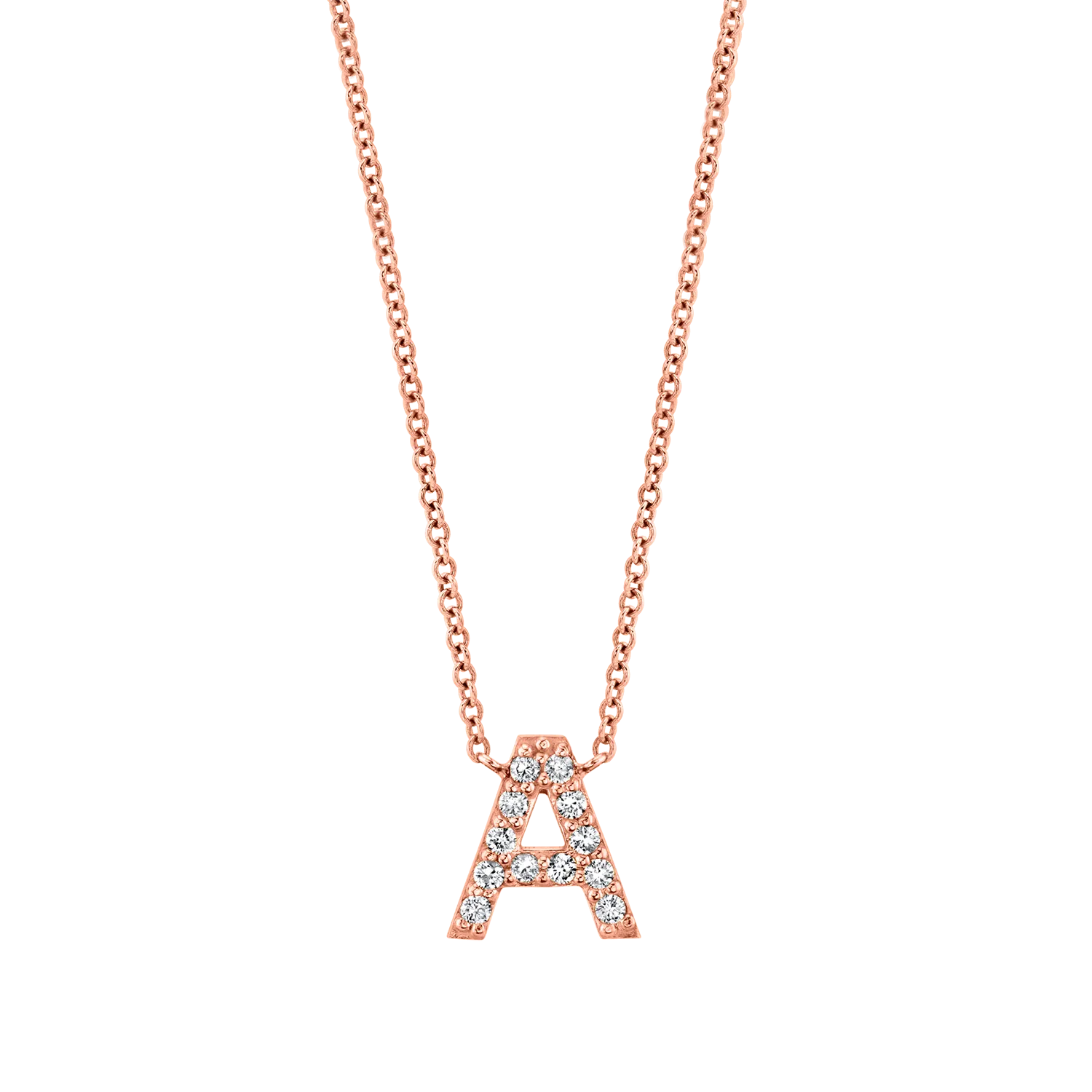 Kids Diamond Pave Letter Necklace