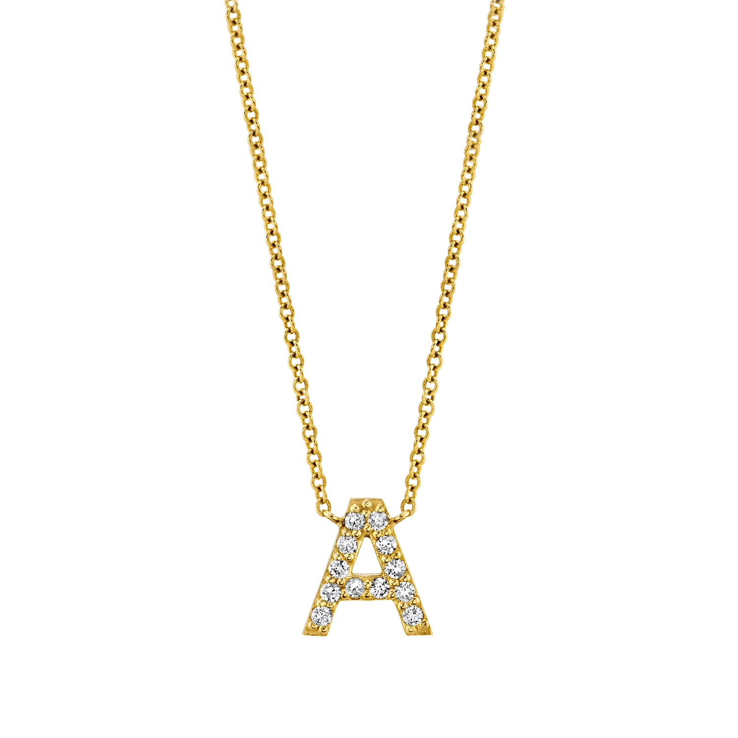 Kids Diamond Pave Letter Necklace