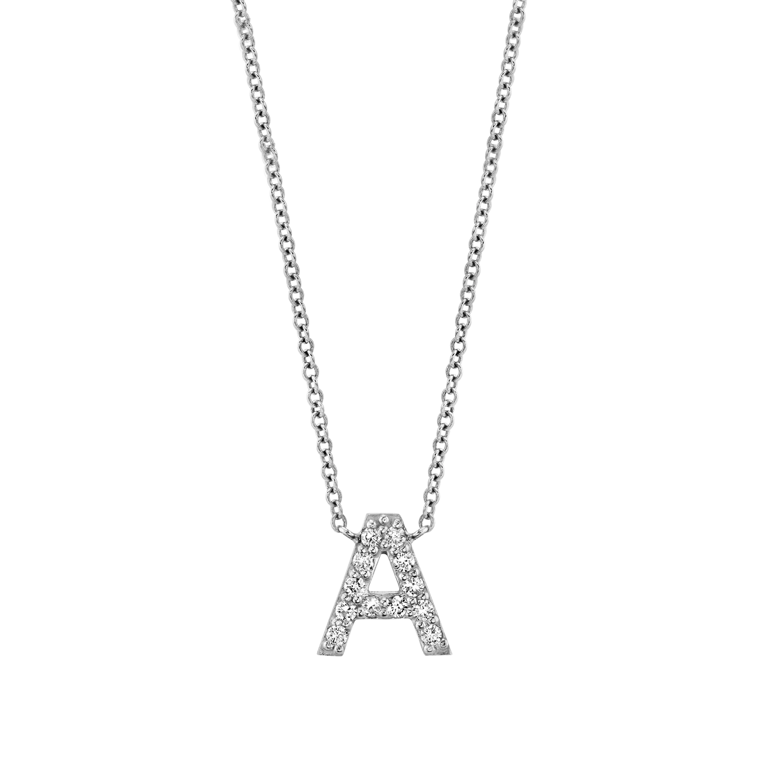 Kids Diamond Pave Letter Necklace