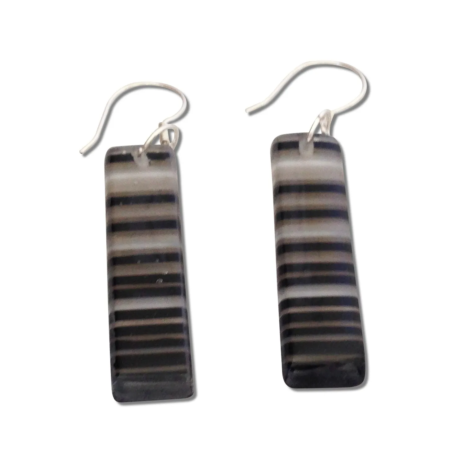 LGAN Glass Earrings - Black