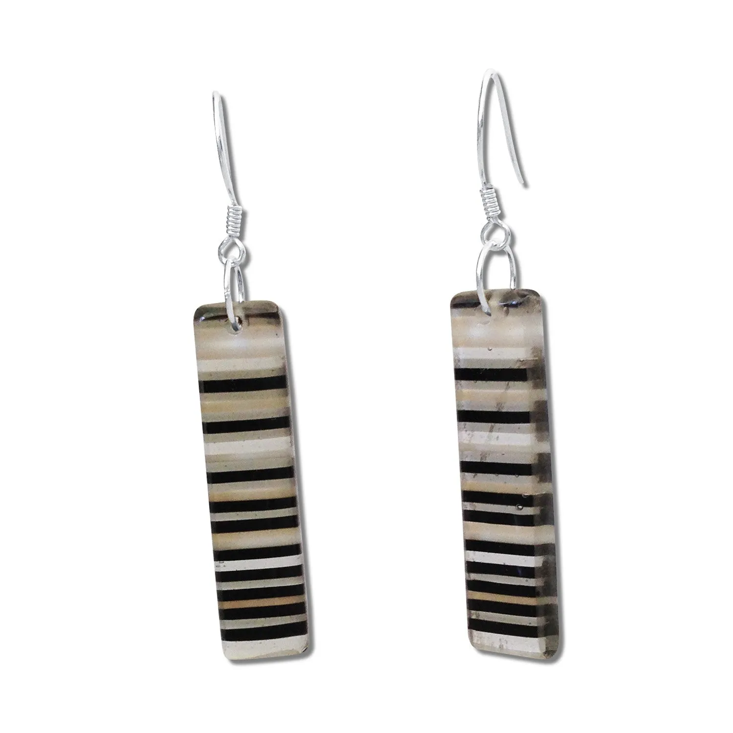 LGAN Glass Earrings - Black