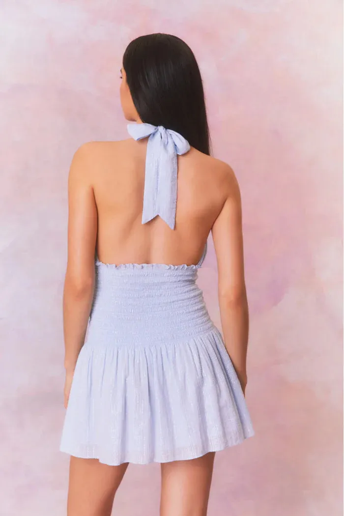 Luisetta Halter Mini Dress ~ Moonstone