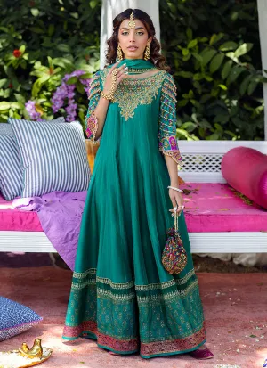 Luxury Pret - Eira Emerald Kalidaar And Dupatta