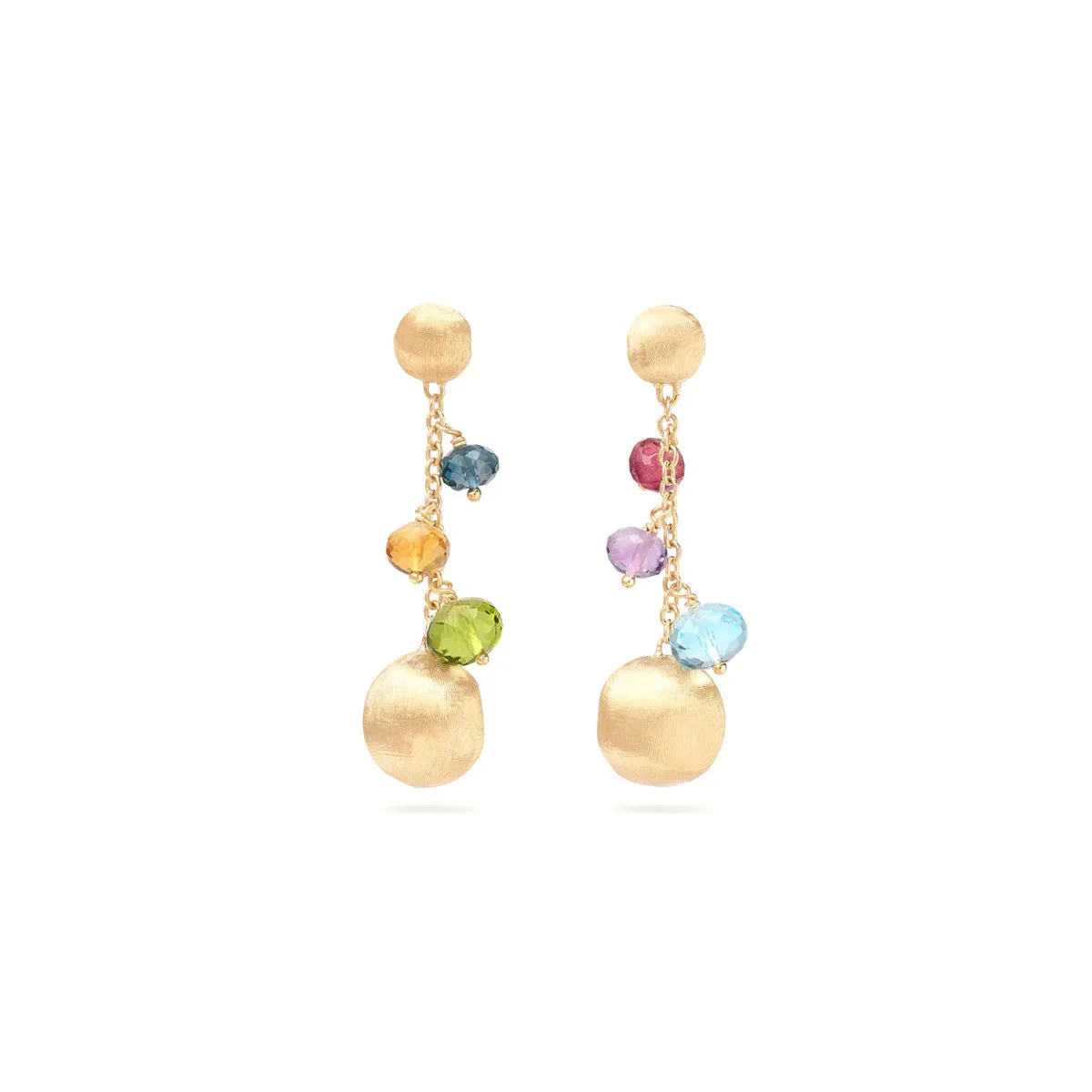 Marco Bicego Africa Mixed Gemstone Drop Earrings