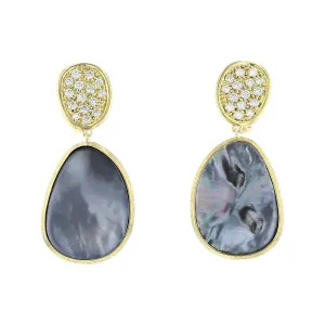 Marco Bicego Lunaria Black Mother of Pearl and Diamond Earrings