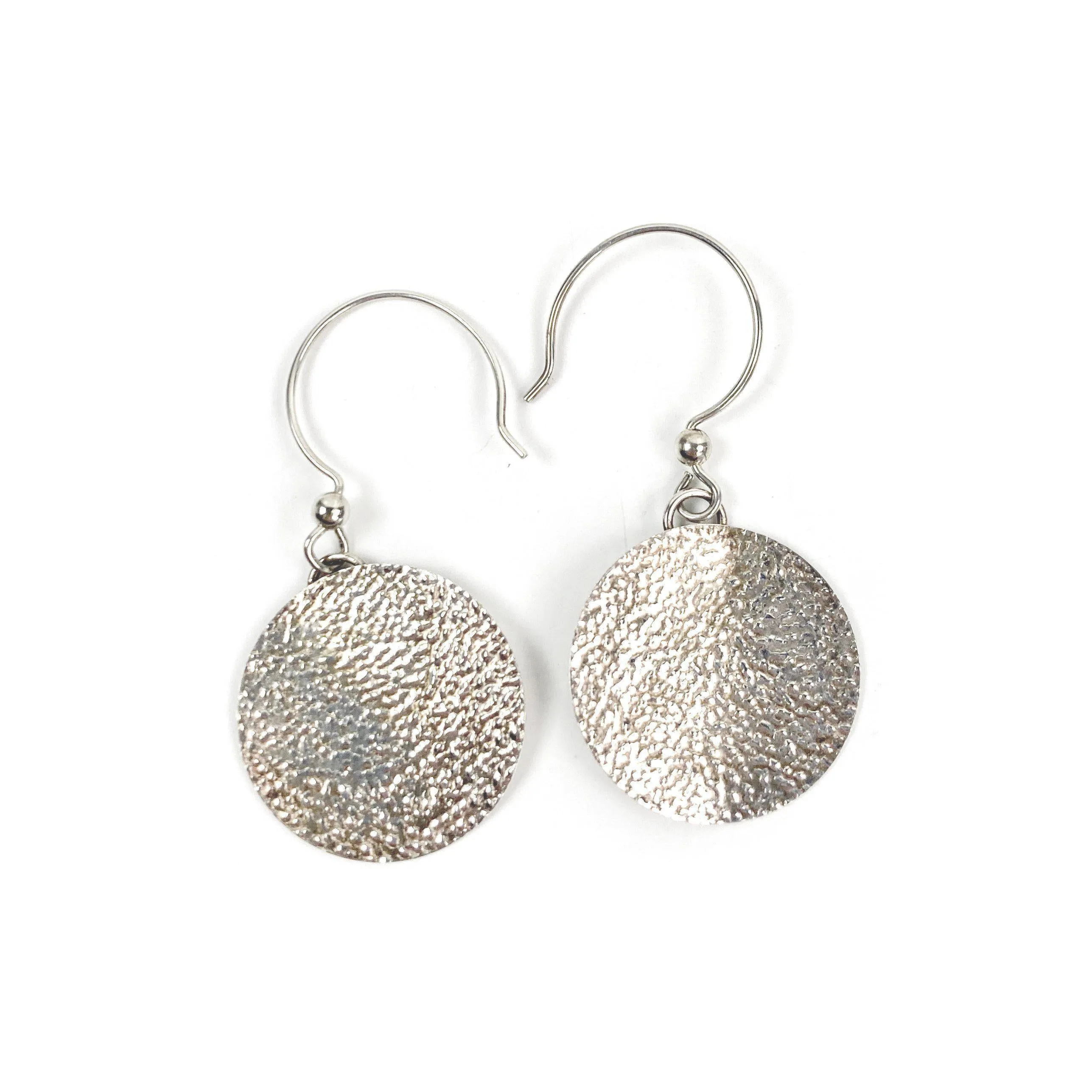 Mary Allison Earrings: Textured Disc