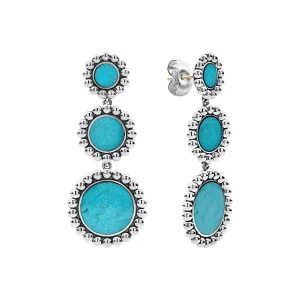 Maya Turquoise Circle Drop Earrings