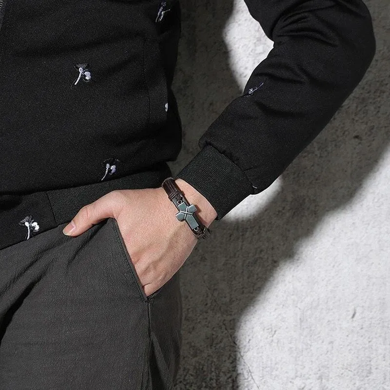 Men's Cross Bracelet <br> Retro