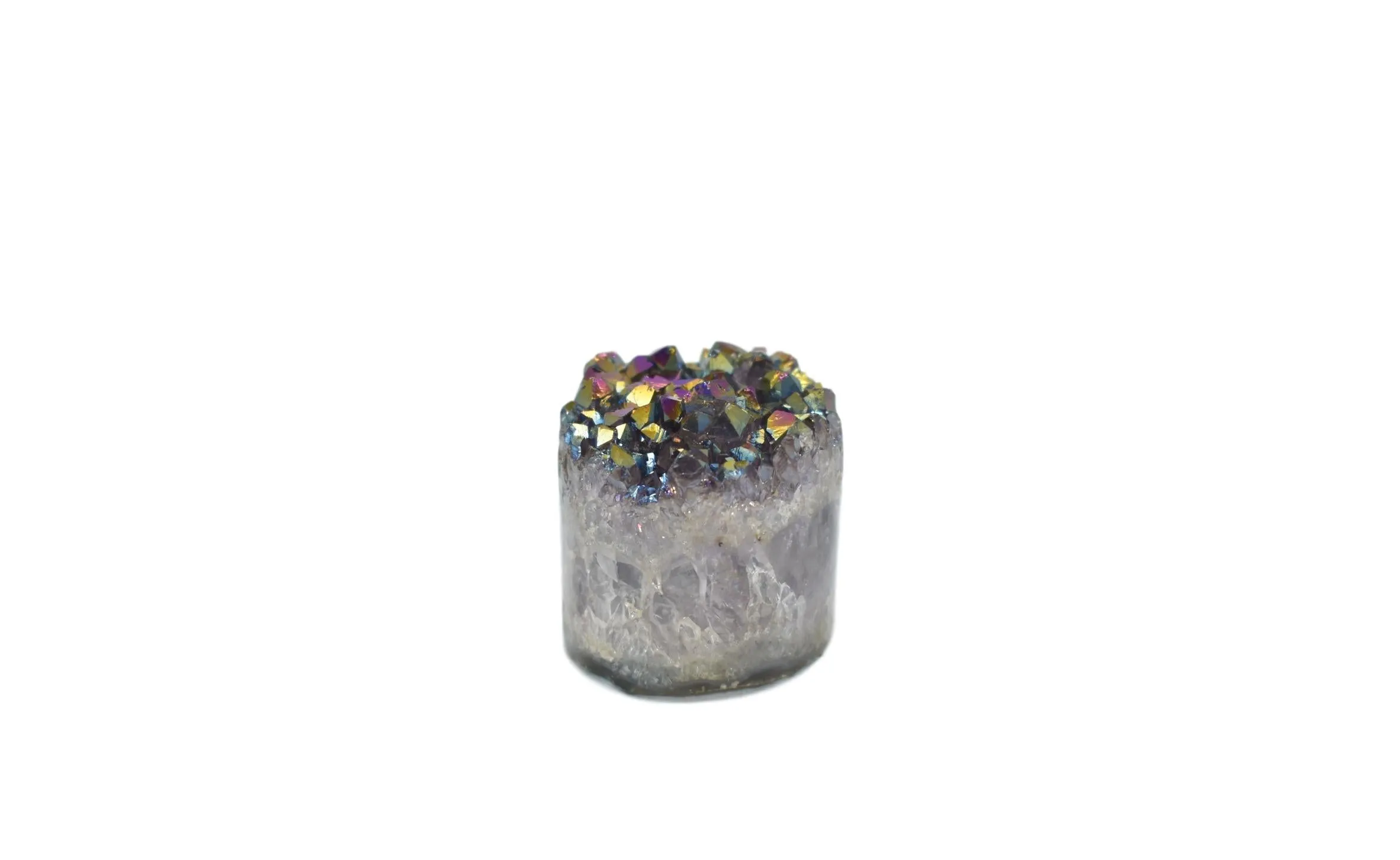 Metalized Amethyst Cylinder