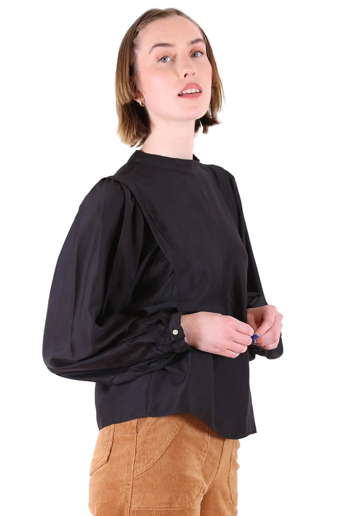 Moonstone Blouse Black in Modal