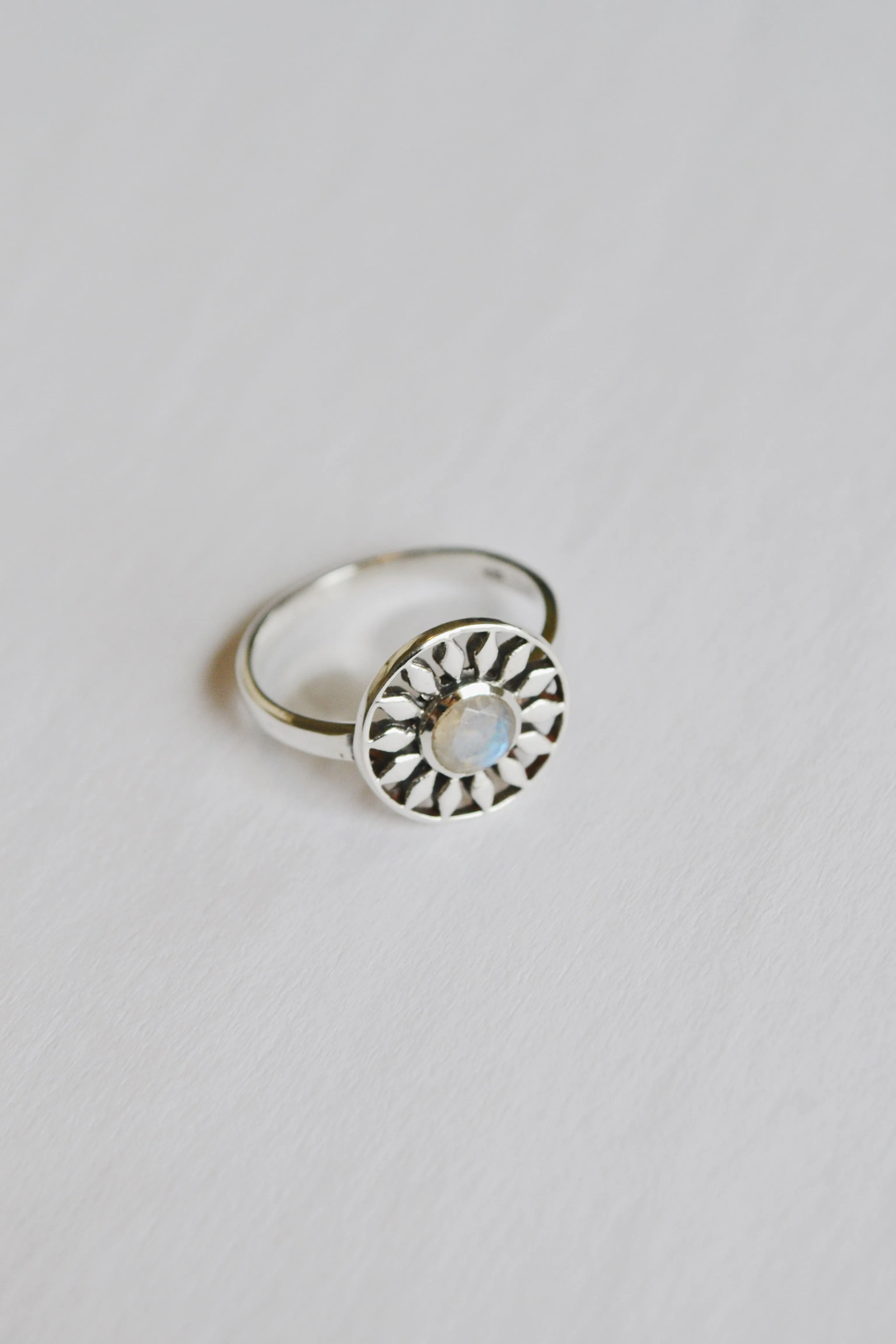 Moonstone Starburst Ring