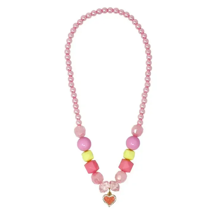 My Lovely Pink Heart Necklace