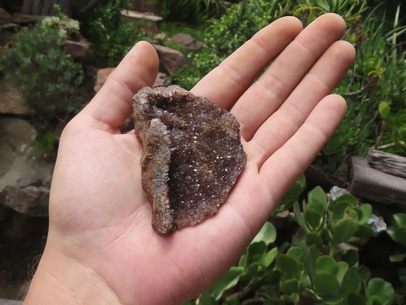 Natural Amethyst In Basalt Geode Specimens x 12 From Zululand, South Africa