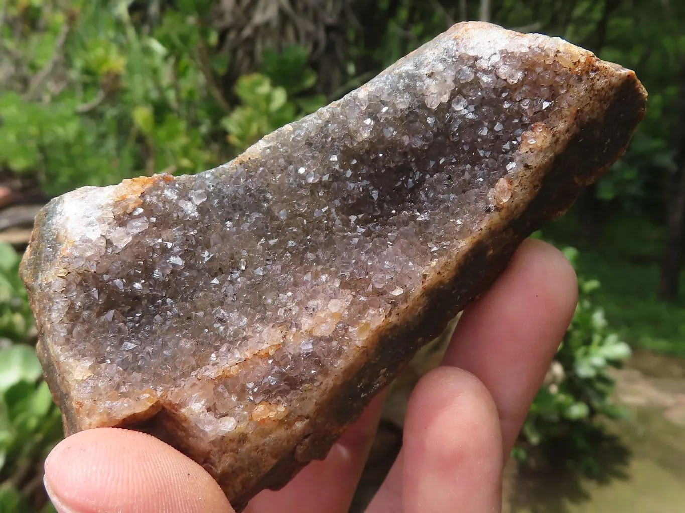 Natural Amethyst In Basalt Geode Specimens x 12 From Zululand, South Africa