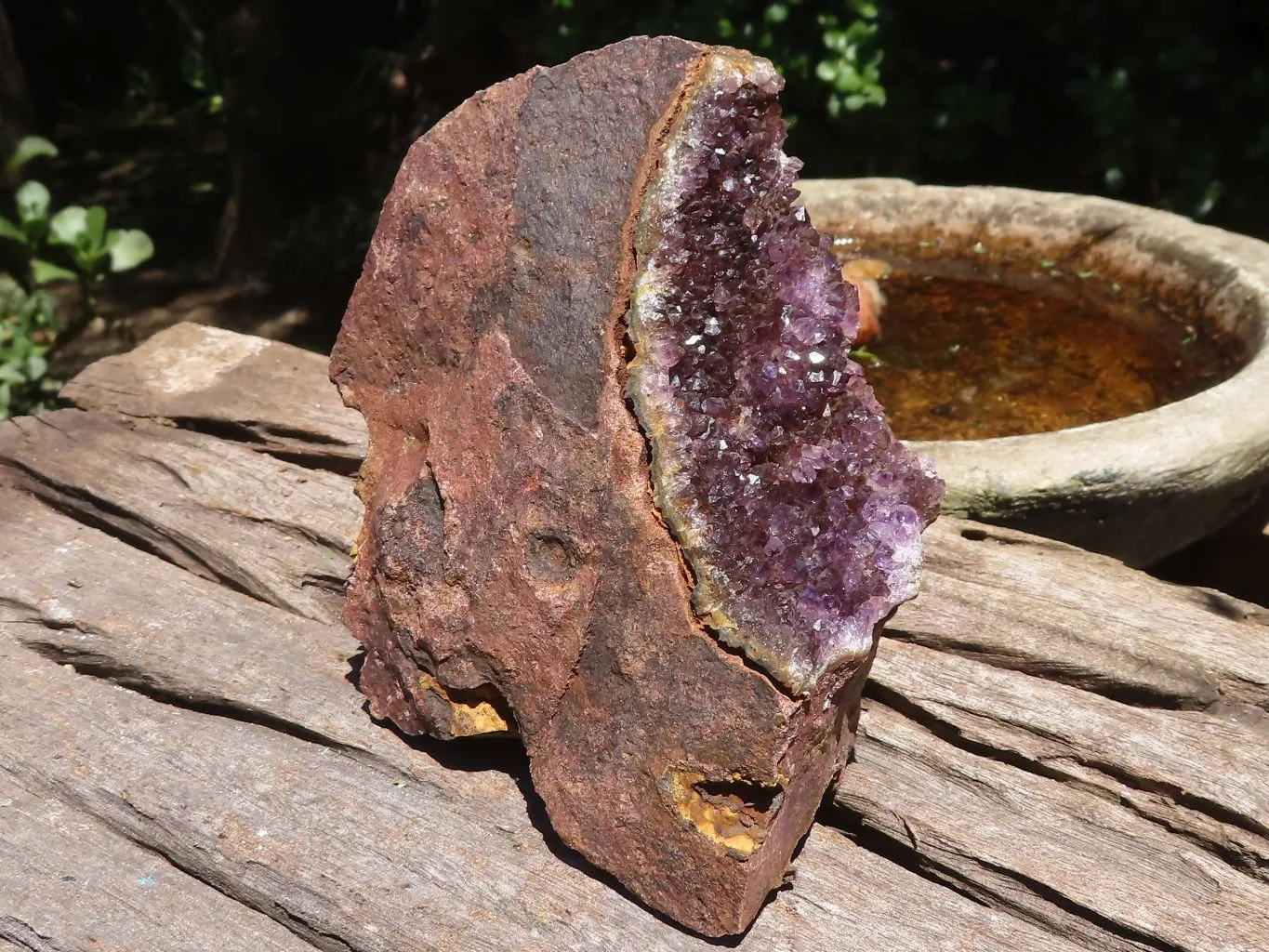 Natural Amethyst In Basalt Geode Specimens x 4 From Zululand, South Africa