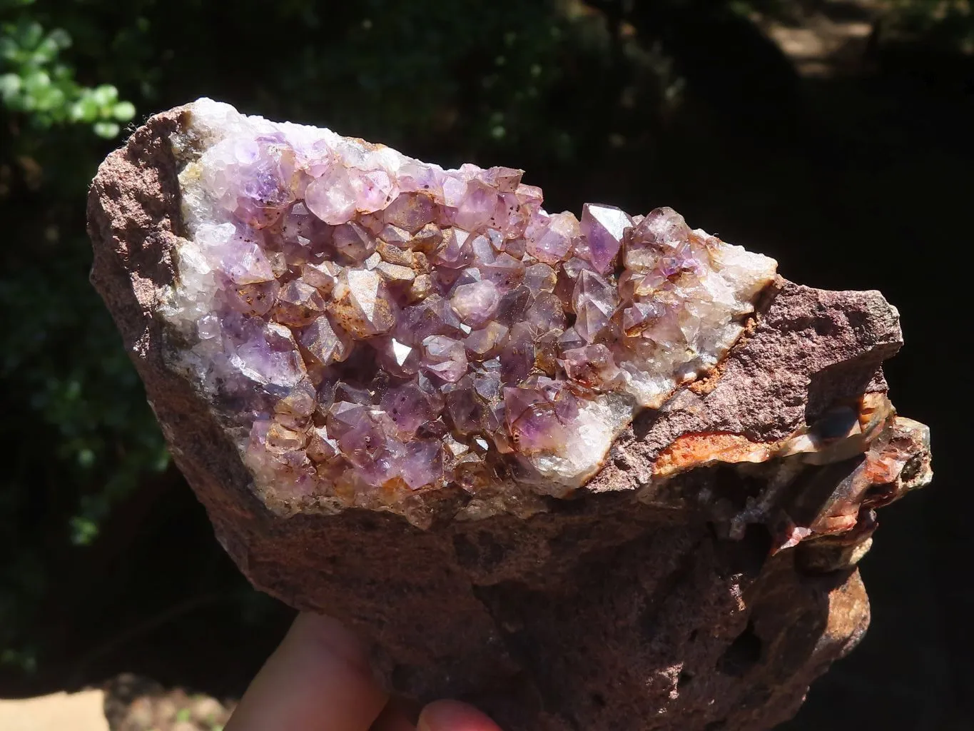 Natural Amethyst In Basalt Geode Specimens x 4 From Zululand, South Africa