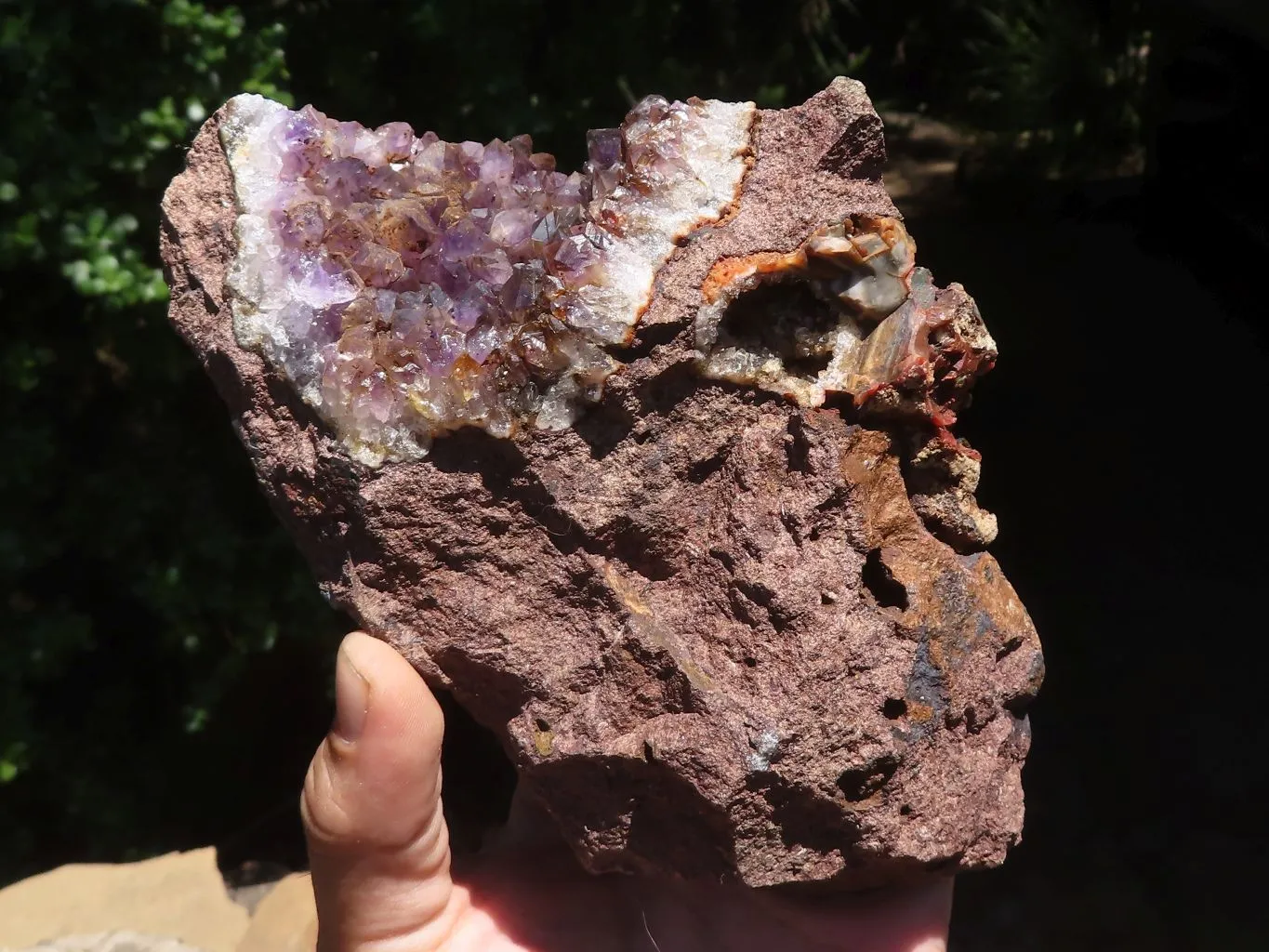 Natural Amethyst In Basalt Geode Specimens x 4 From Zululand, South Africa