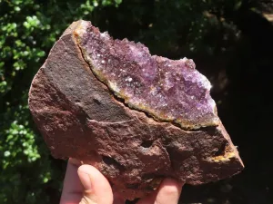 Natural Amethyst In Basalt Geode Specimens x 4 From Zululand, South Africa