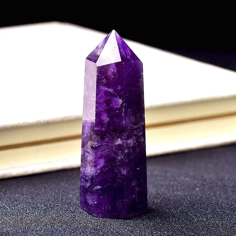 Natural Amethyst Quartz Point - Amethyst Points Tower - Amethyst Crystal Tower - Points for Jewelry Making - Gift - Healing Stone Wholesale