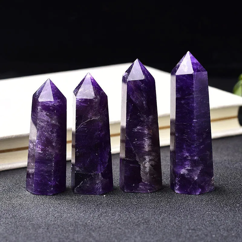 Natural Amethyst Quartz Point - Amethyst Points Tower - Amethyst Crystal Tower - Points for Jewelry Making - Gift - Healing Stone Wholesale