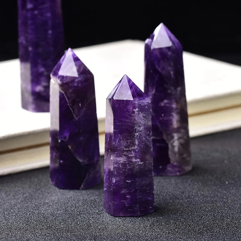 Natural Amethyst Quartz Point - Amethyst Points Tower - Amethyst Crystal Tower - Points for Jewelry Making - Gift - Healing Stone Wholesale