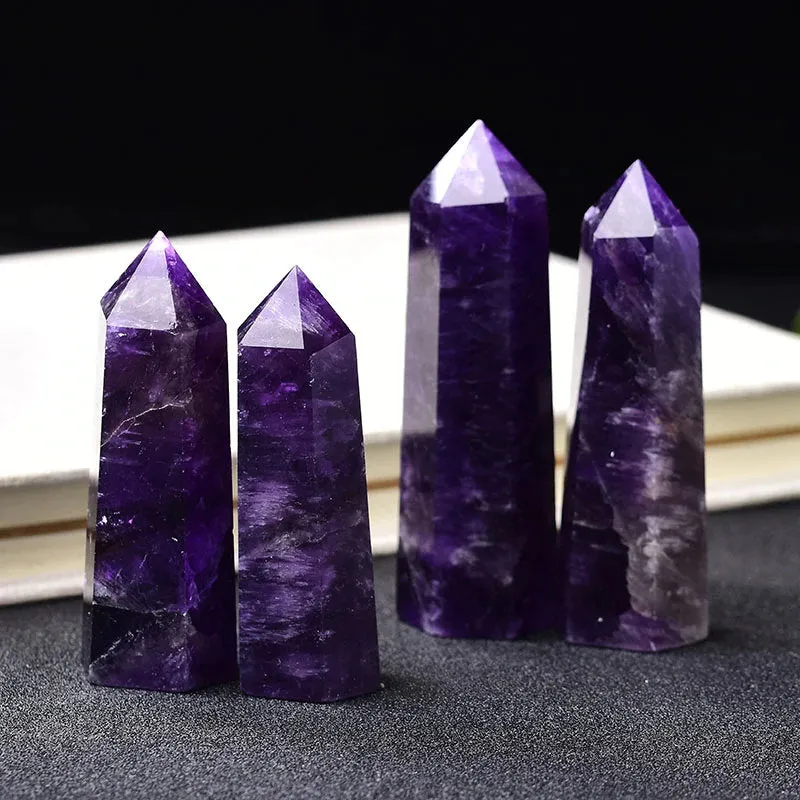 Natural Amethyst Quartz Point - Amethyst Points Tower - Amethyst Crystal Tower - Points for Jewelry Making - Gift - Healing Stone Wholesale