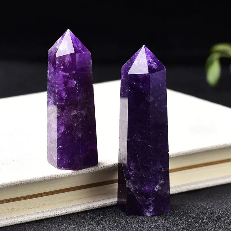 Natural Amethyst Quartz Point - Amethyst Points Tower - Amethyst Crystal Tower - Points for Jewelry Making - Gift - Healing Stone Wholesale