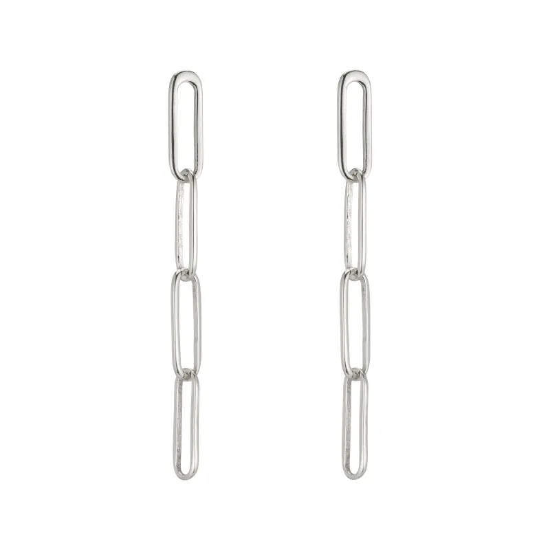 Paperclip Chain Drop Earrings