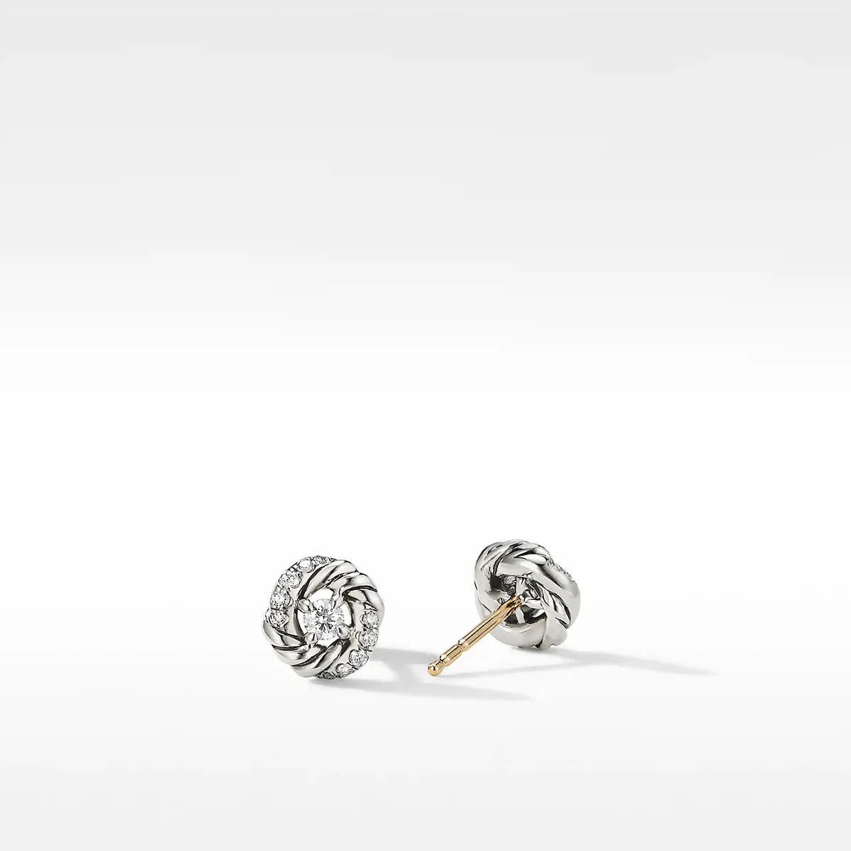 Petite Infinity Stud Earrings with Diamonds